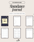 Abundance Journal Canva Template | 42 Pages Editable | Manifestation & Mindset Workbook PLR + MRR | Digital Law of Attraction PDF