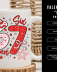 Valentine's Day "6-7" "Six-Seven" 300 DPI PNG Clipart | Birthday Number T-shirt Sweater Sublimation Design | POD & Commercial Use