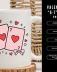Valentine "6-7" "Six Seven" Cards PNG | Cute Valentine Numbers Sublimation Design | Love Cards Shirt Art | POD & Commercial Use