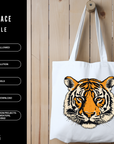 Tiger Face 300 DPI PNG | Fierce Tiger Sublimation Design | Vintage Tiger Head Clipart | Animal Shirt Art | POD Commercial Use