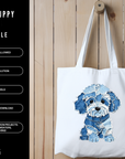 Denim Puppy Dog 300 DPI PNG | Cute Puppy Sublimation Design | Blue Jean Dog Clipart | Pet Shirt Art | POD & Commercial Use