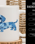 Denim Dachshund 300 DPI PNG | Cute Dachshund Sublimation Design | Blue Jean Dog Clipart | Sausage Dog Art | POD Commercial Use