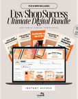 Etsy Digital Shop Starter Bundle | 10 PLR & MRR Digital Products – Banners, Mockups, eBooks, Templates | Canva Editable