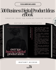 500+ Business Digital Product Ideas eBook | Editable Canva Template + PDF | ChatGPT-Ready Prompts | PLR + MRR Included