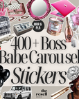400+ Boss Babe Carousel Digital Stickers Canva Templates | Glam Rich Boss Babe Social Media PNGs | PLR MRR for Instagram Carousels & TikTok