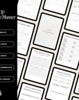 Etsy Shop Digital Printable Planner Canva Template | 43 Page Minimal Neutral Aesthetics PLR MRR | Digital Etsy Business Organizer for Sellers