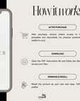 Etsy Shop Digital Printable Planner Canva Template | 43 Page Minimal Neutral Aesthetics PLR MRR | Digital Etsy Business Organizer for Sellers
