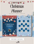 Christmas Holiday Planner Canva Template | 38 Page Holiday Festive Printable w/ Tags, Bingo, Games | PLR MRR Digital Organizer for Canva