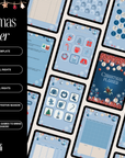 Christmas Holiday Planner Canva Template | 38 Page Holiday Festive Printable w/ Tags, Bingo, Games | PLR MRR Digital Organizer for Canva