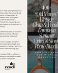 400+ "Old Money" Vintage Glam, Wealth and Luxury European Summer Instagram/TikTok Reel Videos Content Bank | MRR - theResellBrand