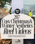 207 Cozy Winter & Christmas Reels Bundle | Canva MP4 Templates | Holiday Video Content Bank | PLR MRR Commercial Use