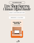 Etsy Digital Shop Starter Bundle | 10 PLR & MRR Digital Products – Banners, Mockups, eBooks, Templates | Canva Editable