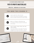 Path to Profits Masterclass | 2.5 Hours Video Audio Course | Viral IG 101 Mini Digital Marketing Course PLR & MRR - theResellBrand