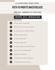 Path to Profits Masterclass | 2.5 Hours Video Audio Course | Viral IG 101 Mini Digital Marketing Course PLR & MRR - theResellBrand