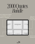 2000 Quotes Bundle | Great for Printable Wall Art, Print on Demand Products, Social Media, Quote Pages| JPG PDF | PLR Master Resell Rights