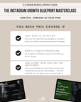 The Instagram Growth Blueprint Masterclass 3 Hour Video Course | 25 Modules, 99 Videos | Viral IG 101 Course | Digital Marketing Course with PLR & MRR - theResellBrand