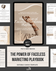 The Power of Faceless Marketing Playbook | MRR & PLR | 40+ Pages Digital Marketing Guide | How to Sell Digital Products Online | Canva Editable eBook - theResellBrand