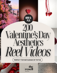 200 Valentine’s Day Reel Videos Bundle | Canva Editable MP4 | Romantic Aesthetic Video Content | MRR + PLR Commercial Use | Social Media Kit