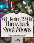 60+ Retro 1990s Aesthetic Stock Photos | PNG Download via Google Drive | PLR + MRR | Commercial Use | 90s Vintage Throwback Photo Pack