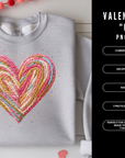 Cozy Yarn Hearts 300 DPI PNG | Valentine Sublimation Design Set | Knitted Heart Clipart for Sweaters, T-Shirts, Totes | POD & Commercial Use