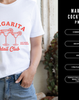 Margarita Cocktail Club 300 DPI PNG | Retro Vintage Margarita Shirt Design | Cocktail Bar Sublimation Art | POD Commercial Use