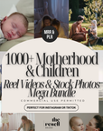 1000+ Motherhood & Children Reels Videos + Stock Photo Bundle Content Bank | Canva + Google Drive | PLR + MRR | Aesthetic Family Content | Commercial Use