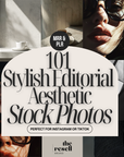 101 Editorial Aesthetic Stock Photos Bundle | Google Drive + PNG Download | Stylish Dark Stock Images | MRR + PLR Included