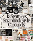 18 Seamless Scrapbook Carousel Templates | Canva Instagram Post Kit | Aesthetic Social Media Templates | PLR & MRR Commercial Use