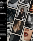101 Editorial Aesthetic Stock Photos Bundle | Google Drive + PNG Download | Stylish Dark Stock Images | MRR + PLR Included