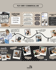 18 Seamless Scrapbook Carousel Templates | Canva Instagram Post Kit | Aesthetic Social Media Templates | PLR & MRR Commercial Use