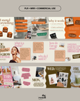18 Seamless Scrapbook Carousel Templates | Canva Instagram Post Kit | Aesthetic Social Media Templates | PLR & MRR Commercial Use
