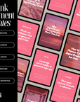 282 Pink Engagement Carousel Templates | Cozy Aesthetics Canva IG Content Kit | PLR MRR | Editable Social Media Templates | Digital Download