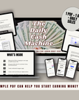The Daily Cash Machine eBook with PLR & MRR | Daily Cash Method PDF |Turn One Ready-to-Sell PDF Into Daily Income — No Posting, No Following, No Hustle Required
