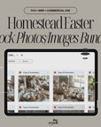 98 Homestead Easter Stock Photos | Neutral Aesthetic PNG Bundle | PLR + MRR | Commercial Use | Google Drive Download