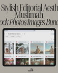 214 Muslimah Editorial Stock Photos Images | Hijabi Aesthetic PNG Content Bank Bundle | PLR + MRR | Google Drive | Commercial Use Included
