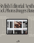 101 Editorial Aesthetic Stock Photos Bundle | Google Drive + PNG Download | Stylish Dark Stock Images | MRR + PLR Included