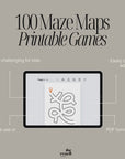 100 Maze Maps Bundle | Canva Editable + PDF | Printable Puzzle Games Pages for Kids & Adults | PLR + MRR License for Resell | Kindle KDP