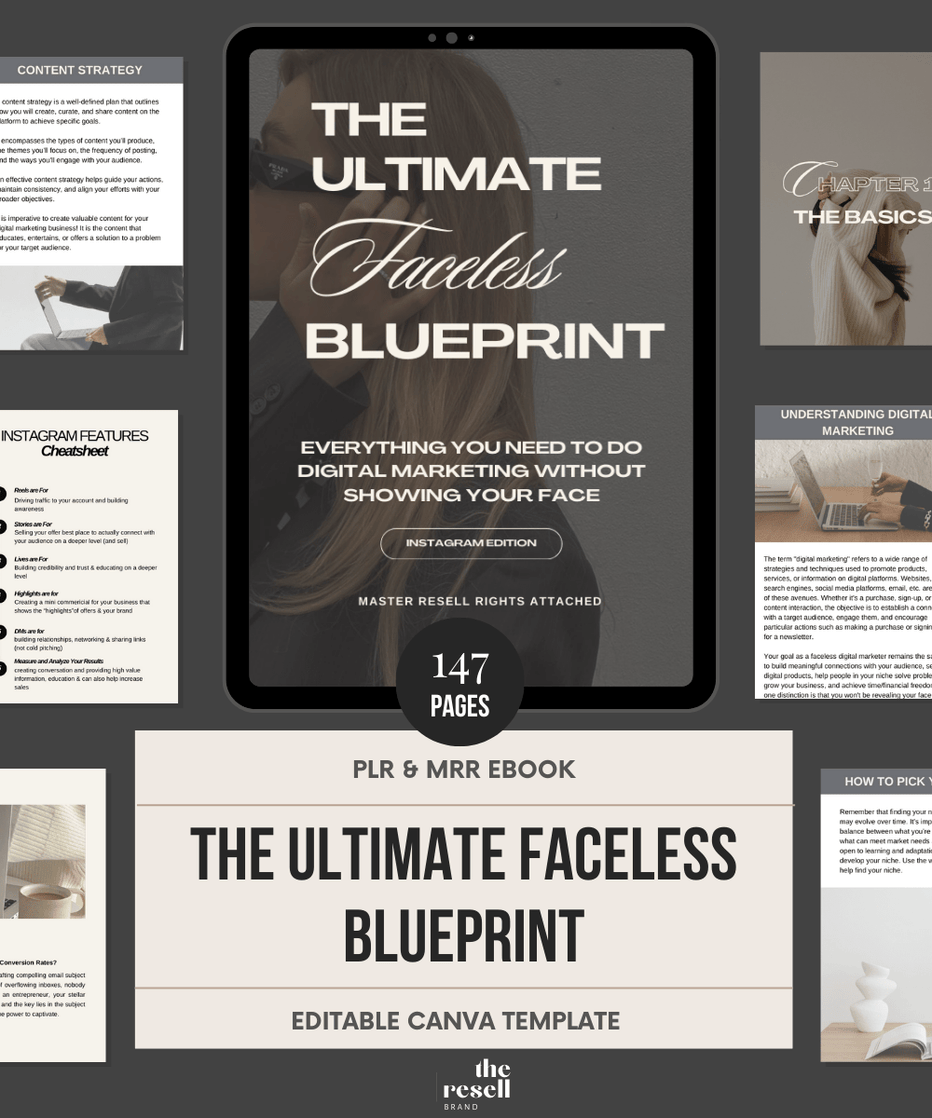 The Ultimate Faceless Blueprint eBook | 147 Pages Faceless Digital ...